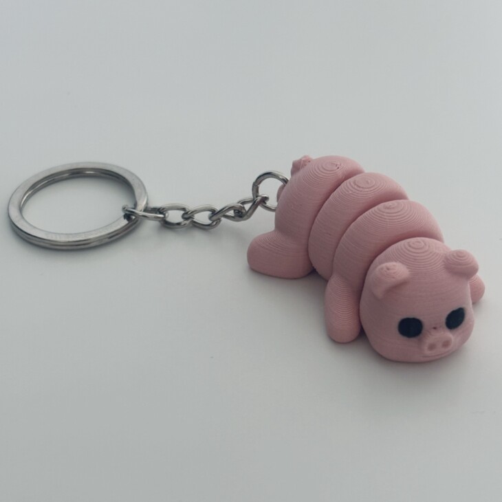 Schwein - Süßer 3D-Schlüsselanhänger – Bild 2
