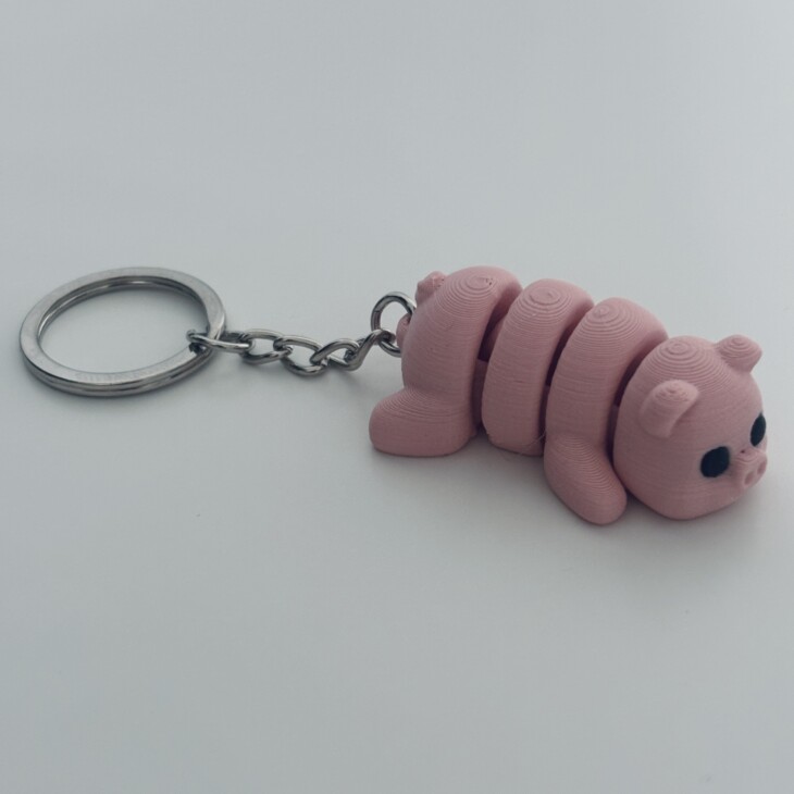 Schwein - Süßer 3D-Schlüsselanhänger – Bild 3